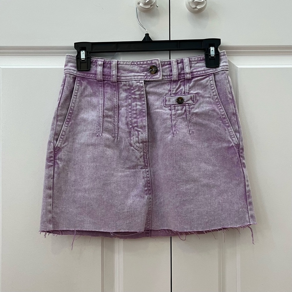 Urban Outfitters BDG Lilac Sonny Acid Wash Denim Mini Skirt